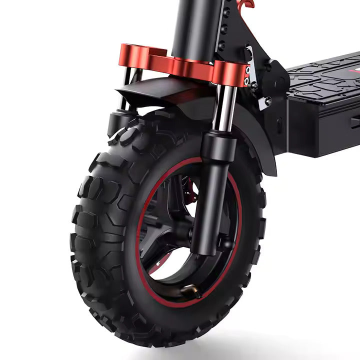 iScooter iX5S elsparkcykel stötdämpare och fram däck